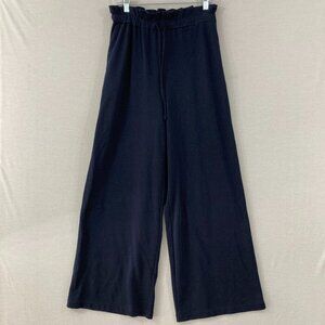 New Express Navy High Rise Wide Leg Pull-on Pants Joggers Medium